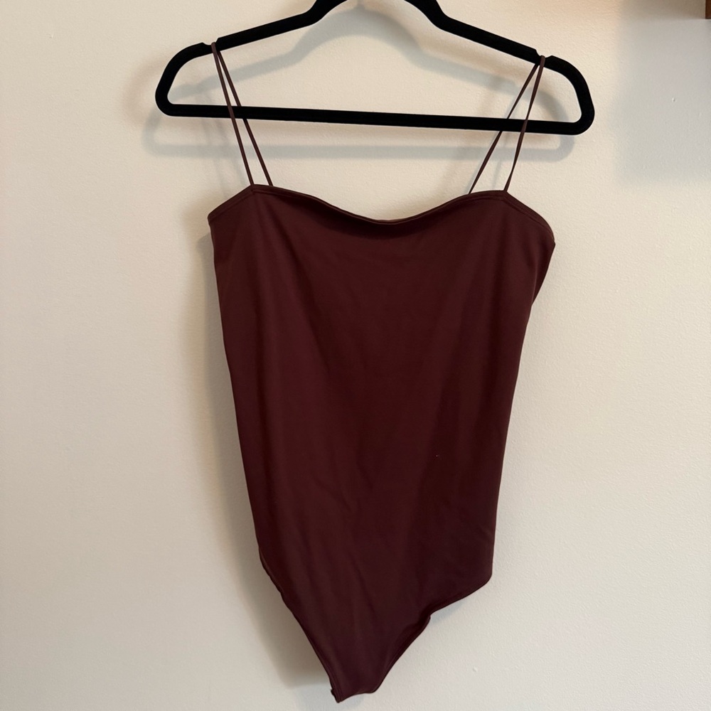 Abercrombie & Fitch Dark Brown Square neck Bodysuit